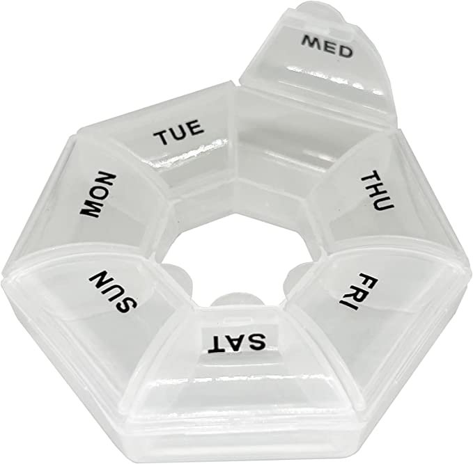 Medicine Organiser Tablet Case Portable Simple All-match 7 Days Weekly Pill Box Plastic Pure Color Health Beauty Tablet Case