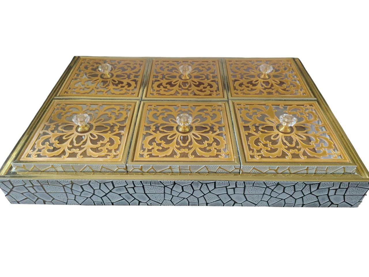 6 Premium Multi-Purpose Fruit and Snack Storage Containers with Tray, 36 x 30 x 6 Inches