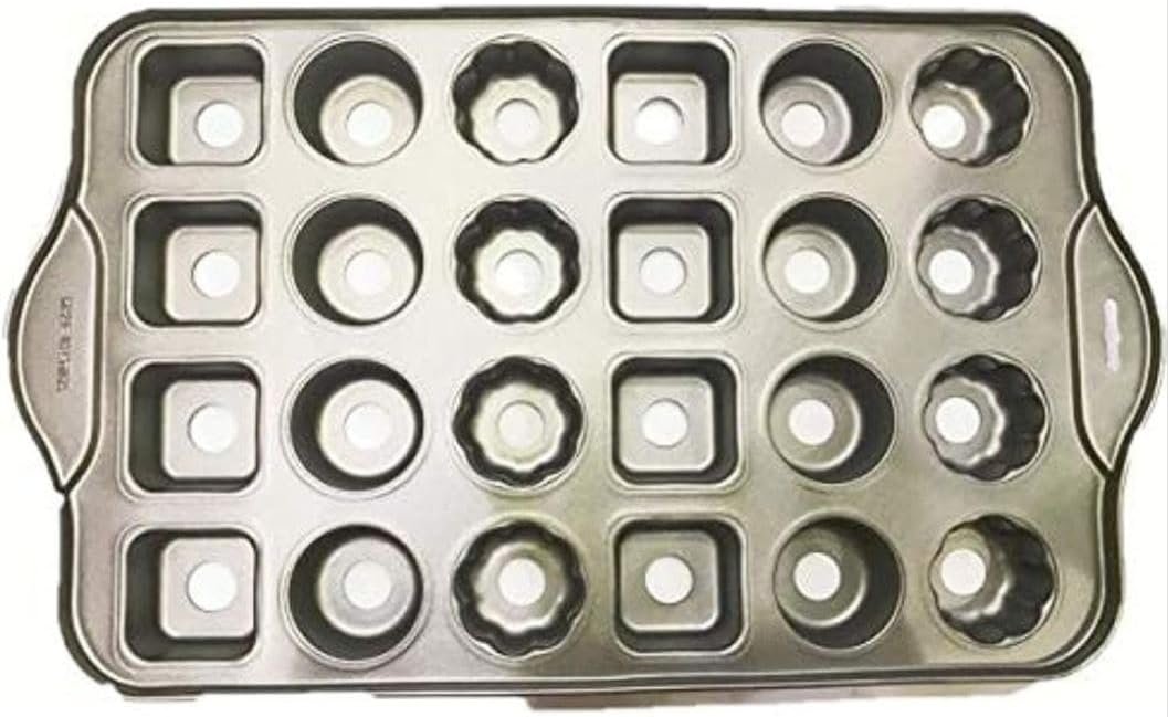 Cheesecake Pan Assorted Shapes 24 Compartments of Teflon