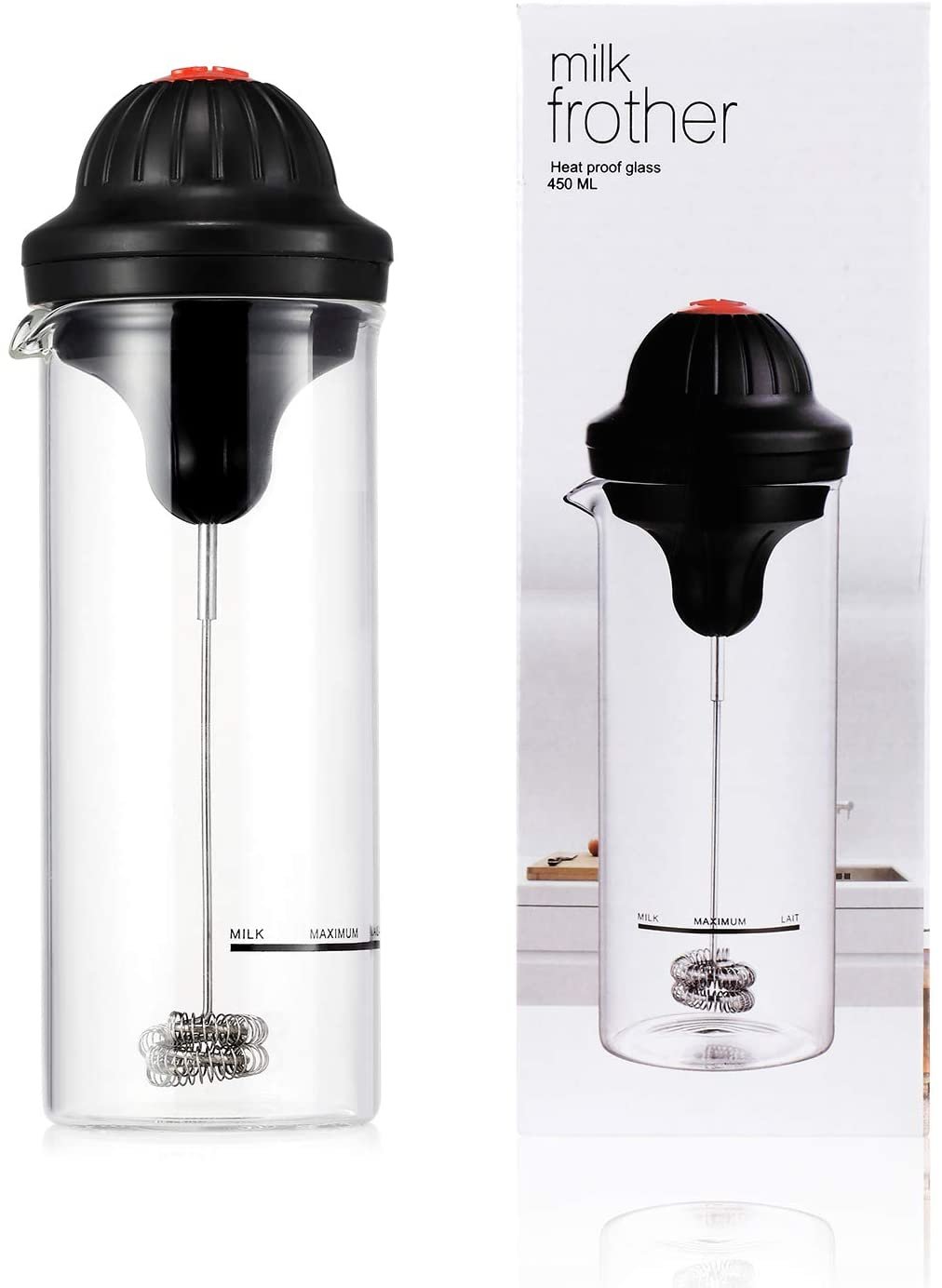 Milk Frother Electric Foamer Coffee Foam Maker Milk Shake Stirrer Battery Milk Frother Jug Cup