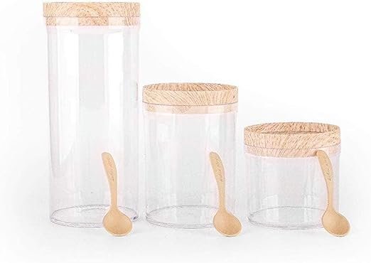 Acrylic Seasoning Can Set for Legules, Sugar Coffee and Tea in Multipurpose Design 3in1