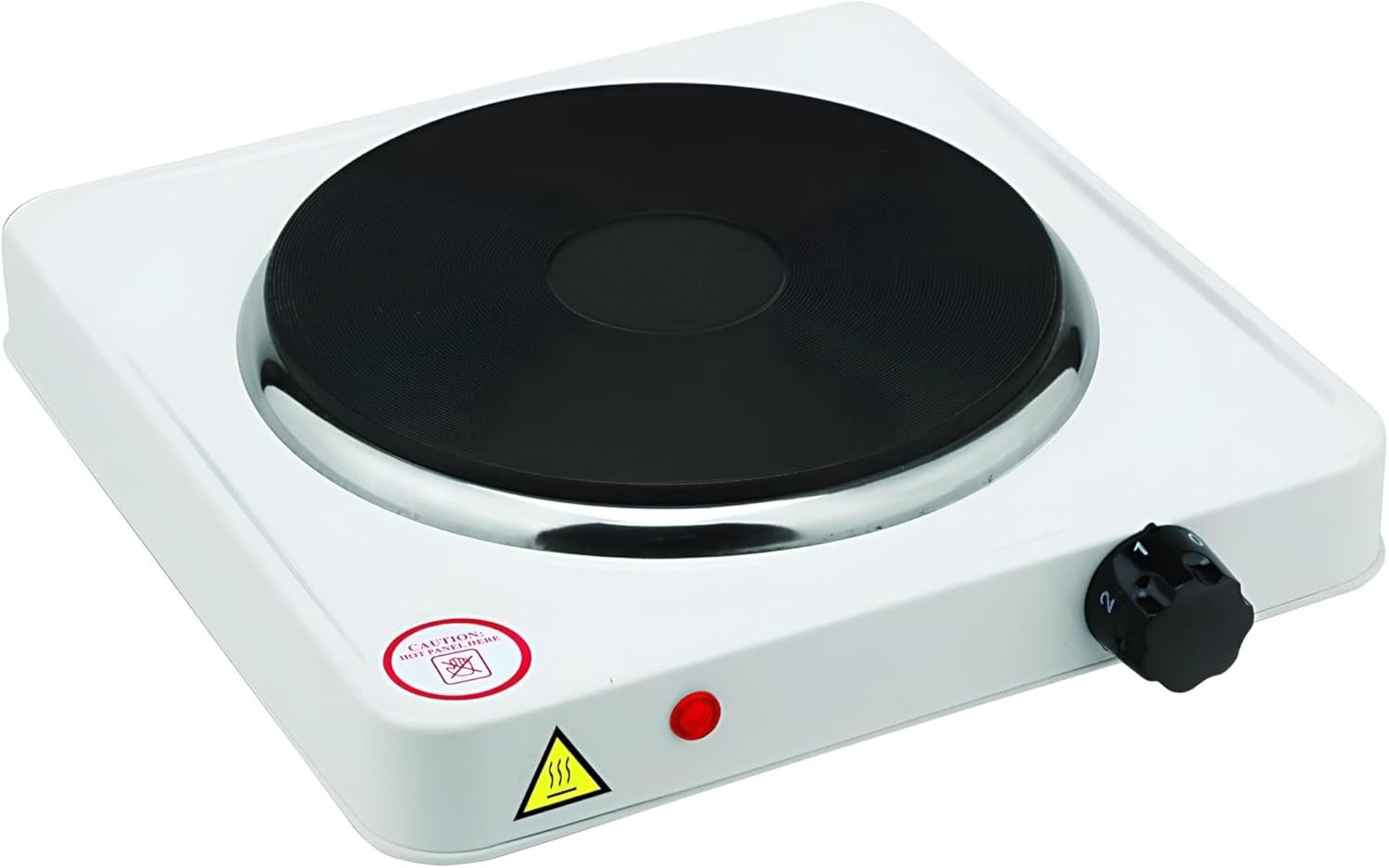 Electric Hot Plate Portable Single Burner Hot Plate with Non Stick Coating Overheat Protection Designed for Indoor Outdoor Cooking (1000 W)
