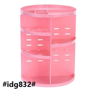 Pink Spinning Makeup Organizer 360 Rotating Cosmetic Storage Box, Ps Plastic