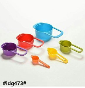 Plastic Measuring Cups Spoons 6 Pcs Set
