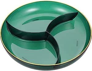 Elegent Three-grids Elegent Acrylic Fruit Plate, Snack Plate