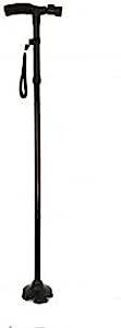 Folding Quadripod Cane with Light and Sound