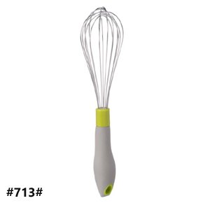 Stainless Steel Egg Whisk with Silicone Handle, Multi Color - 6 x 29 cm