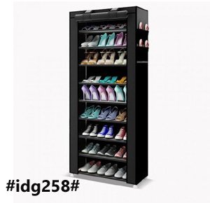 Shoe Cabinet 10-tier Stand Rack Organizer with Cover
