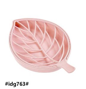 Agfa Leaf Shaped Plastic Soap Dish - Pink