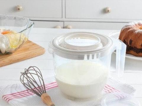 2.2L Multipurpose Anti-Splash Mixing Bowl with Measuring Scales & Dual-Lid System.