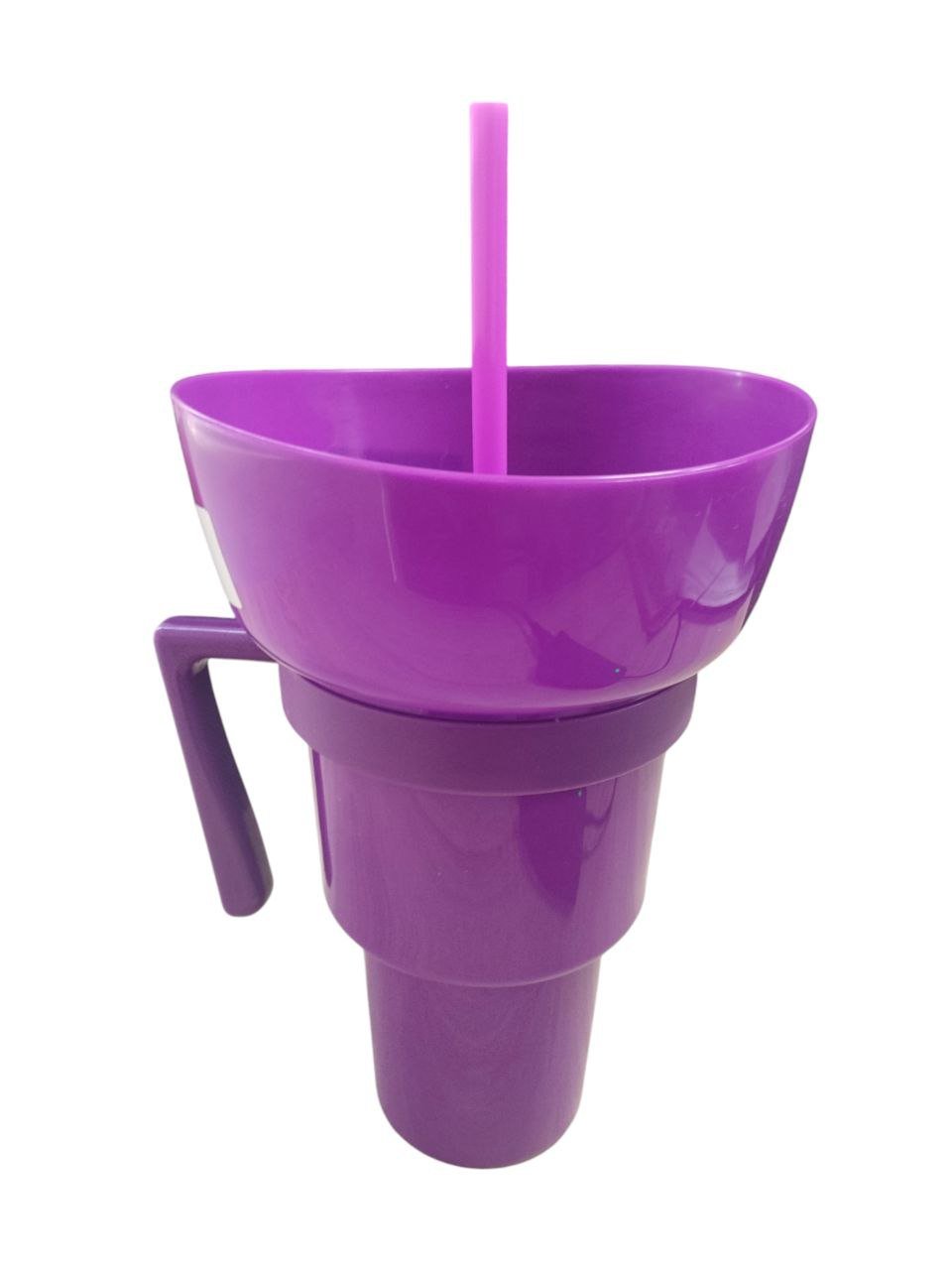 2-in-1 Snack Drinking Cup Popcorn Water Stadium Tumbler with Bowl Perfect Solution for Cinema Essentials This Convenient Portable Container