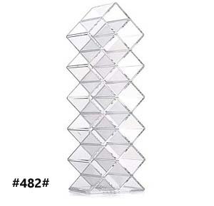 Clear Acrylic Fish Shape Lipstick Organizer Tower, Lip Gloss Storage Holder Stand for 16 Lip Sticks, Perfect for Makeup Cosmetic Vanity and Dresser Display (1 Pack)