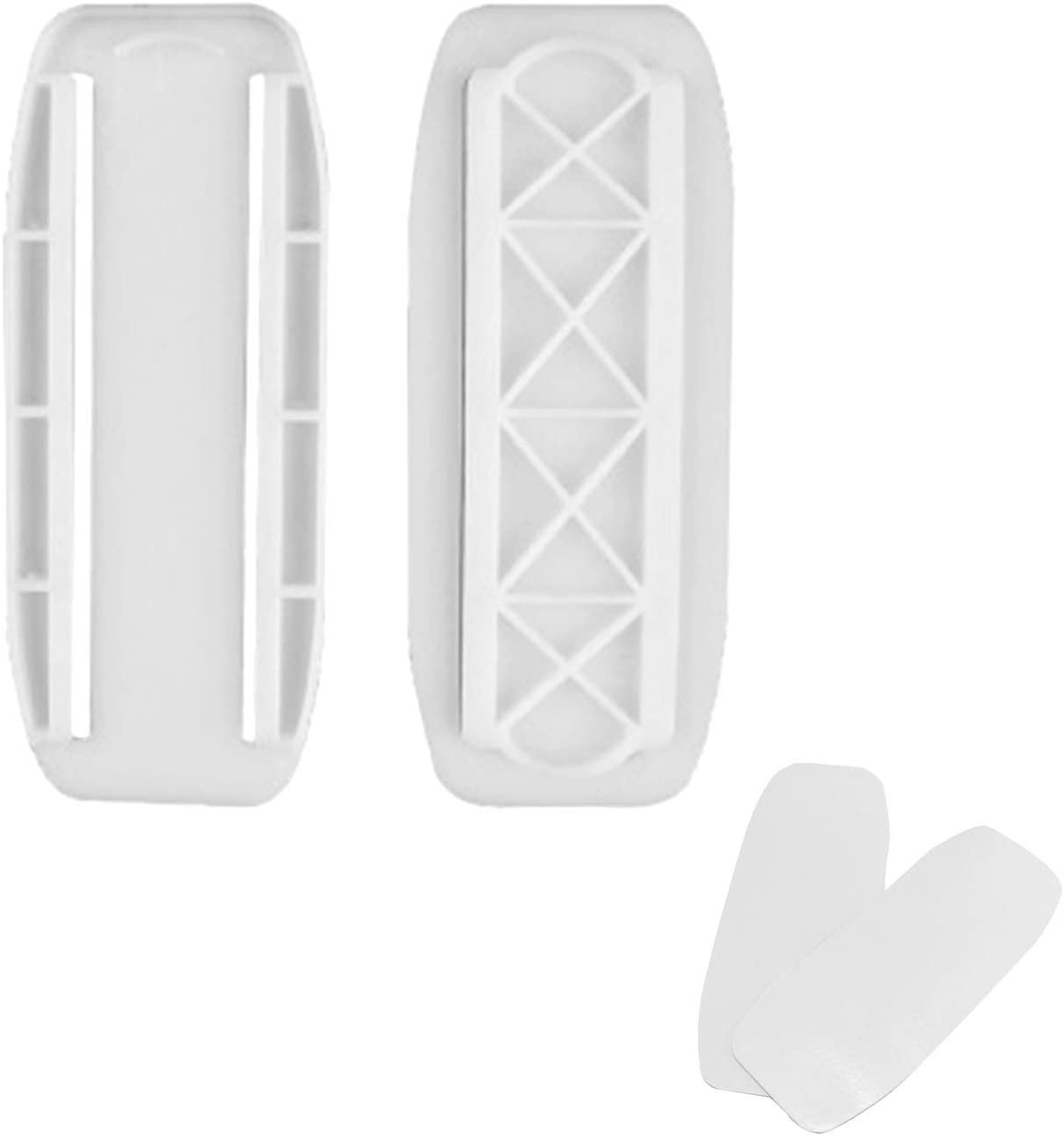 2pcs Punch-Free Plug Sticker Holder Self Adhesive Seamless Wall Fixer Power Strip Fixator Wall Mount No Damage Reusable for Sockets Rack Stand Home