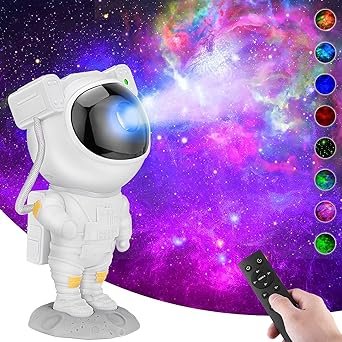 Astronaut Galaxy Projector Night Light  9 Nebula Star Mode 360° Rotating Magnetic Astronaut Projector  Remote Control