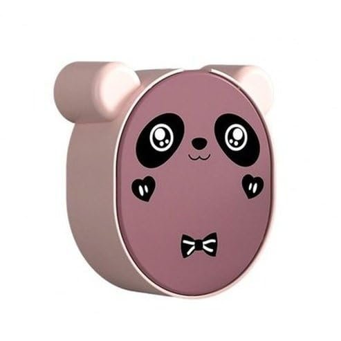 Wall Mounted Self Draining Soap Dish Holder Box - Hanging Cute Panda soap Box with Drain Flip Lid - Self Adhesive Magic Sticker for Bathroom, Kitchen, Bathtub