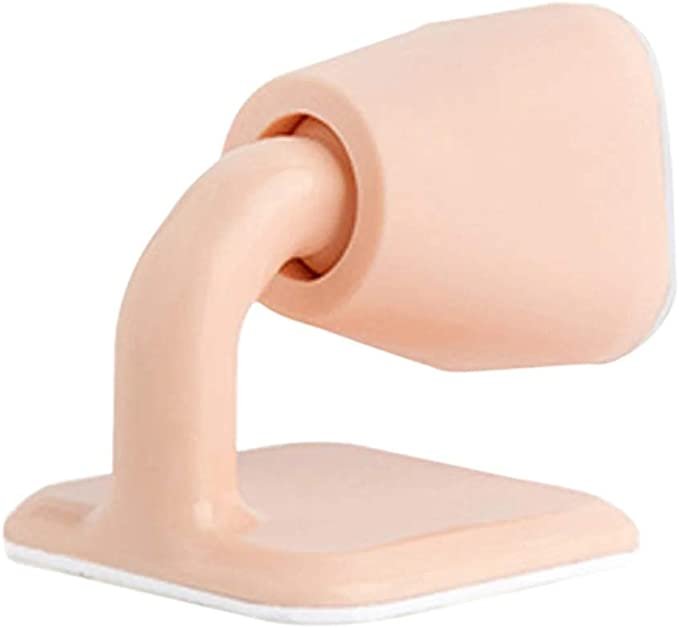 Door Stopper Wall Protector Durable Reusable Waterproof Door Knob Handle Bumper Self-Adhesive Free Installation Door Stop for Home Office Bathroom Cupboards, No More slamming Doors!