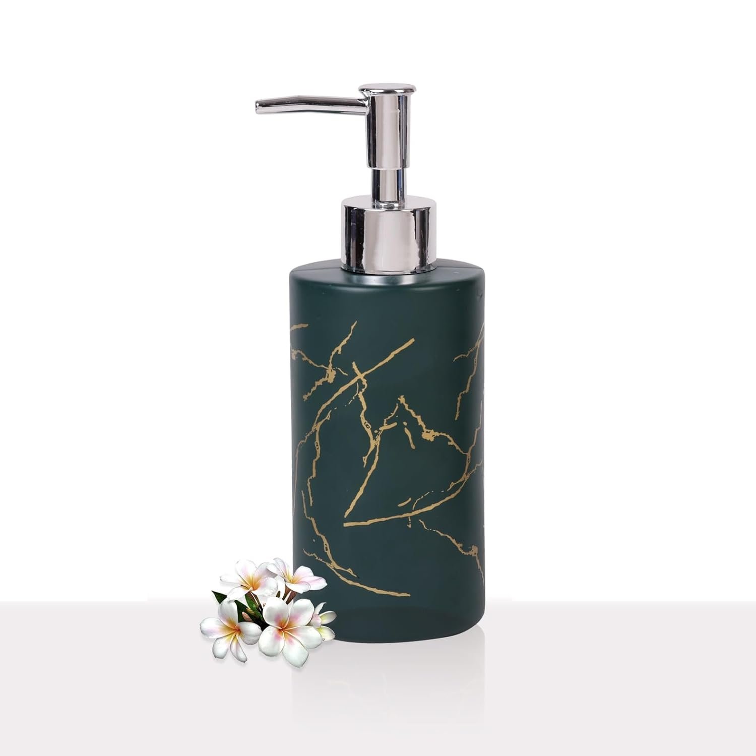 Bathroom Soap Dispenser Marble Hand Sanitizer Thickened Glass Bottle Empty Bottle Press Soap Dispenser Refillable
