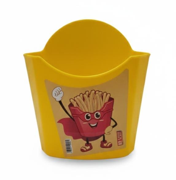 Fun French Fry & Snack Holder | Safe Plastic Serving Container for Chicken Nuggets & Finger Foods