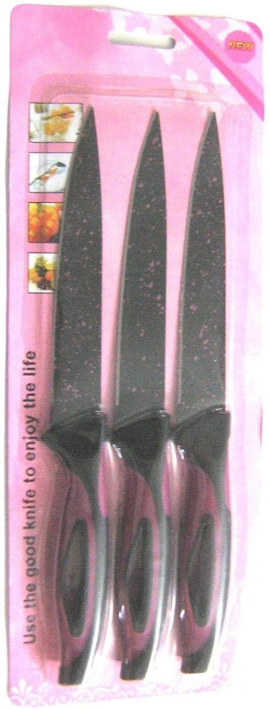 Granite Knife Set - 3 Piece - Plastic Handle