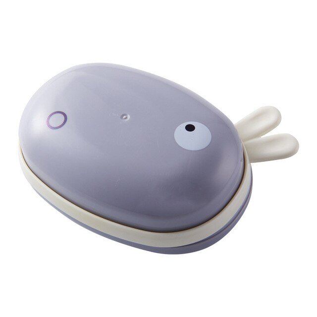 Rabbit Soap Dish, Double-layer Soap Box Household Drain With Cover Free Punching Cute Dormitory Travel Soap Case Bathroom Accessories