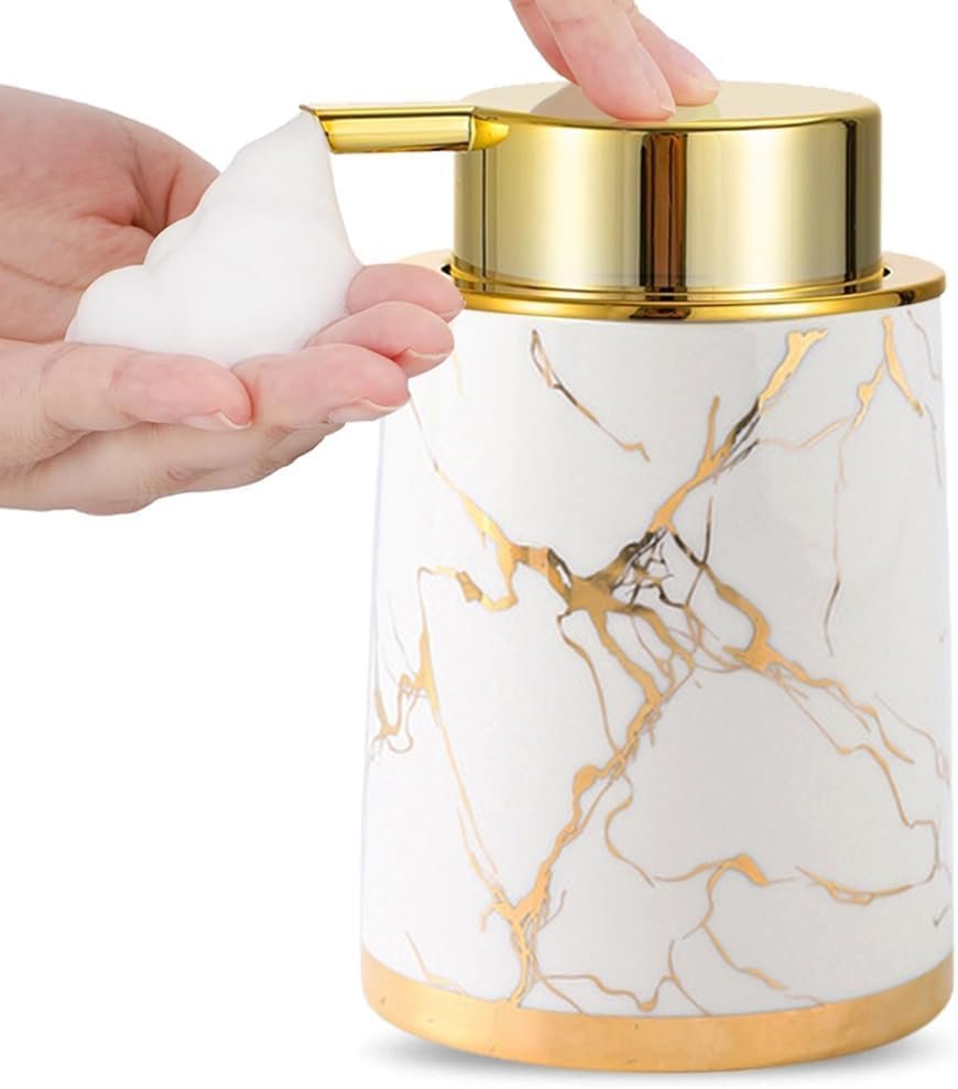 Ceramic Foaming Soap Dispenser, Marble Foam Hand Soap Dispenser