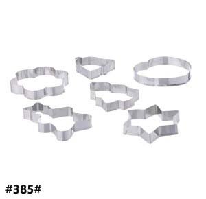 AGFA Stainless Steel Baking Cutter, 6 Pieces - Silver